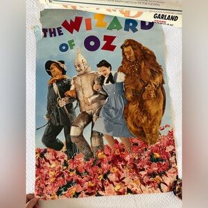Vintage The Wizard of Oz Movie Poster Fair condition it is has damage 27”20”